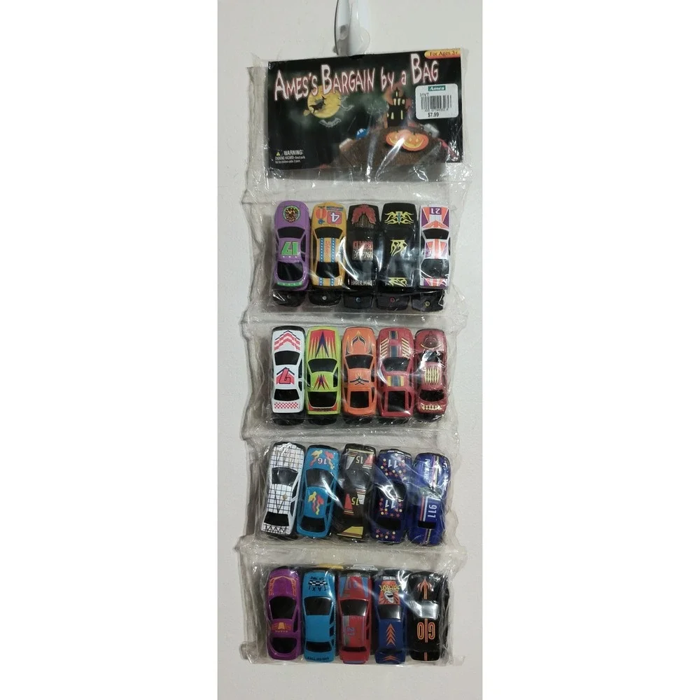 40 Pc Diecast Toy Car Lot Set Sealed Ames Department Store Bargain Bag VTG RARE